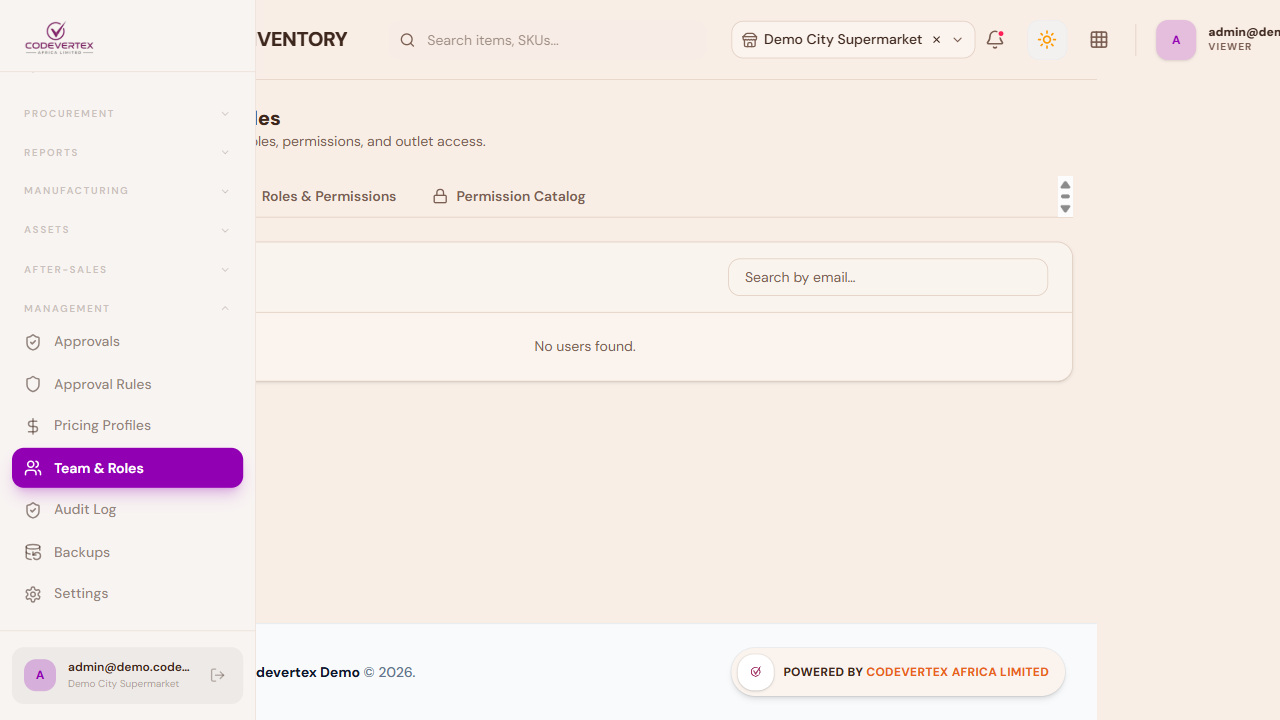 Team & Roles — Accounts tab