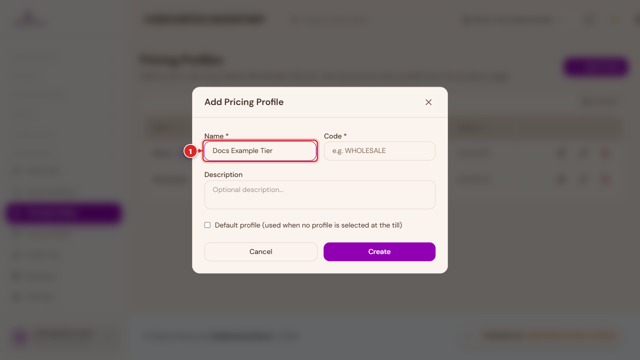 Add Profile dialog