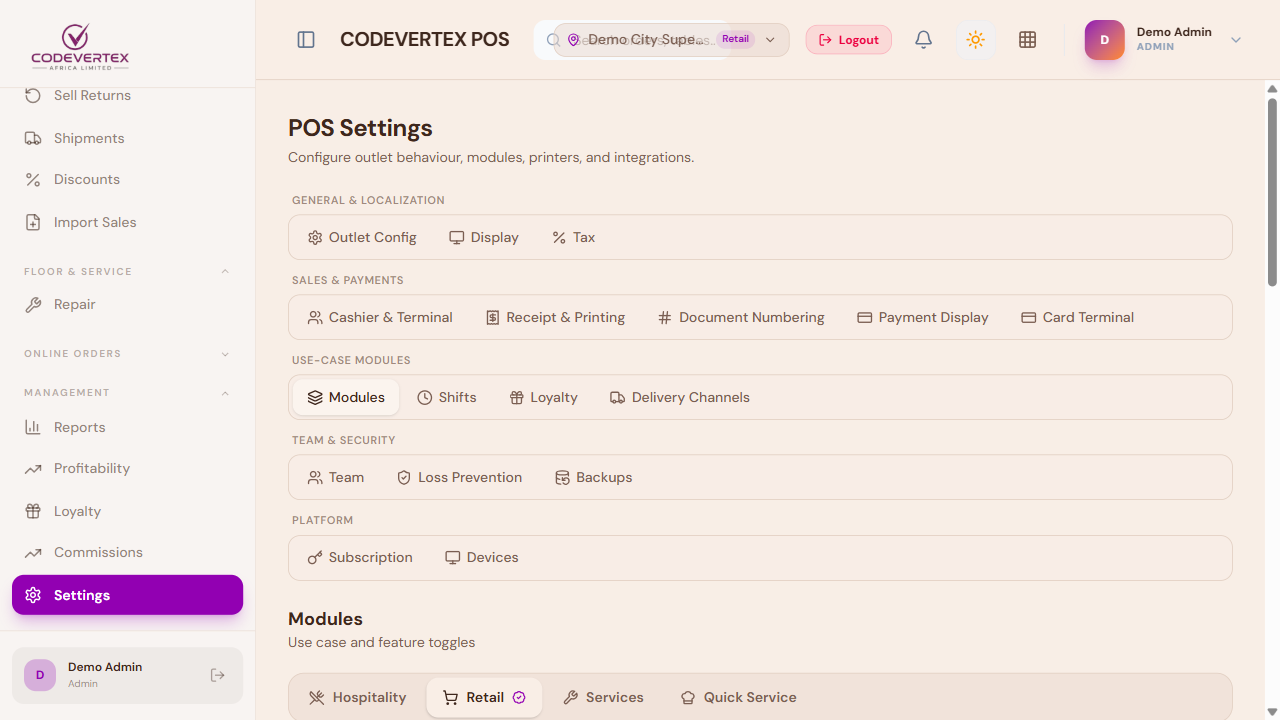 Modules — use-case and feature toggles